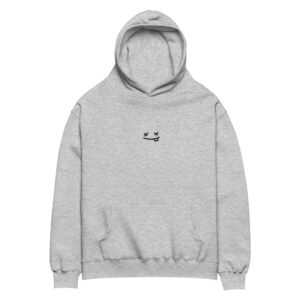 SMiLE Dark Text Embroidered Hoodie